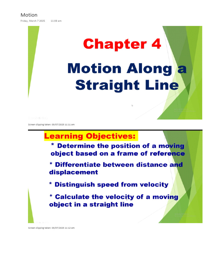 Motion | PDF
