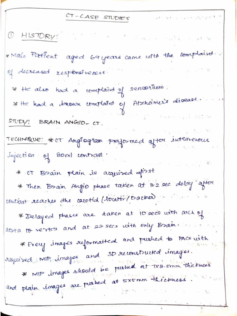 Case Studies CT | PDF