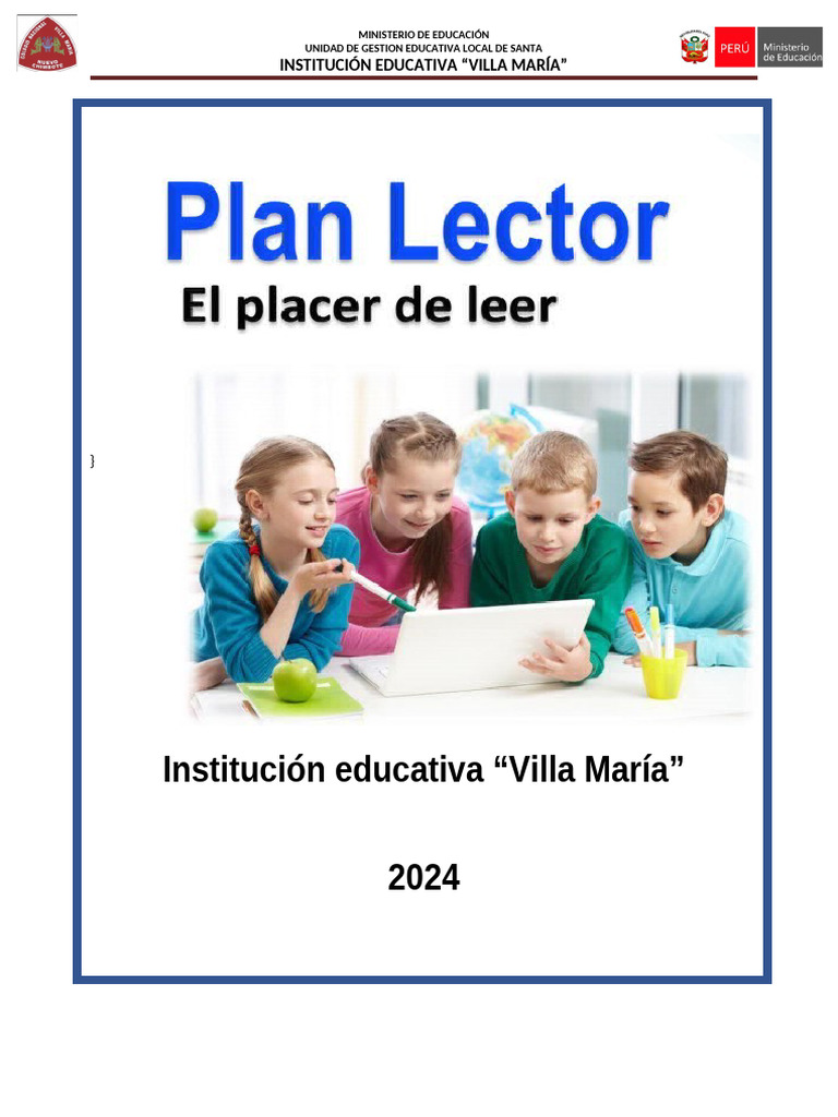 Plan Lector 2024 | PDF | Comprensión lectora | Educación de la primera ...