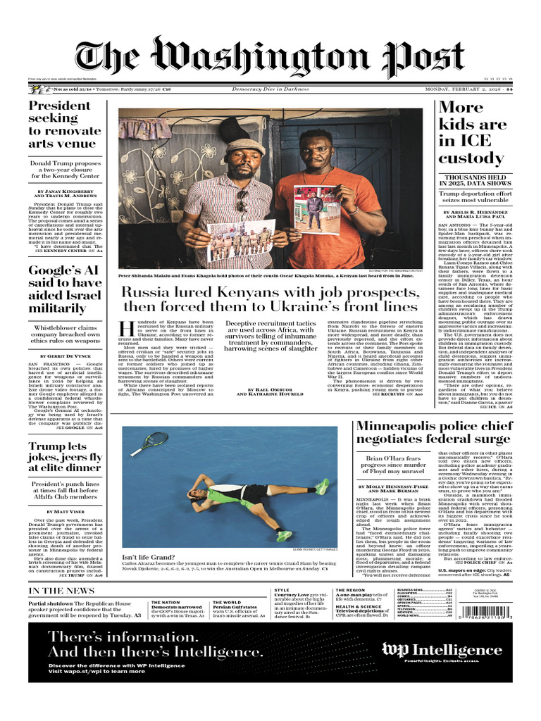 The Washington Post - February 2, 2026 | PDF | Presidents Of The United ...