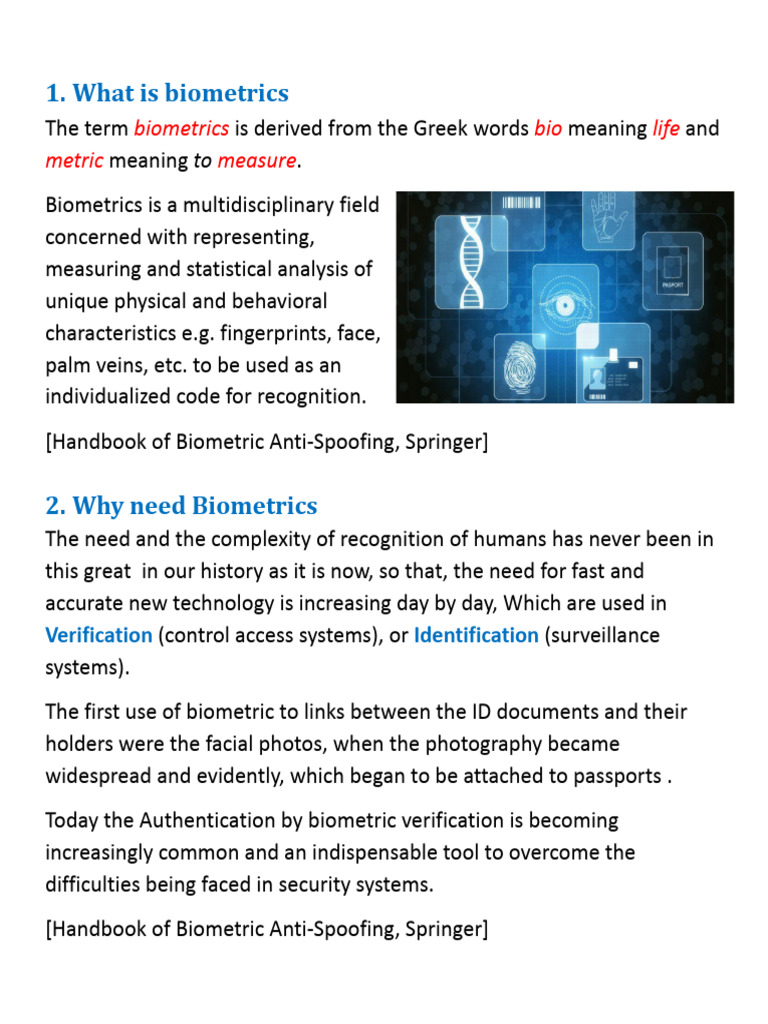 Biometric | PDF | Biometrics | Authentication