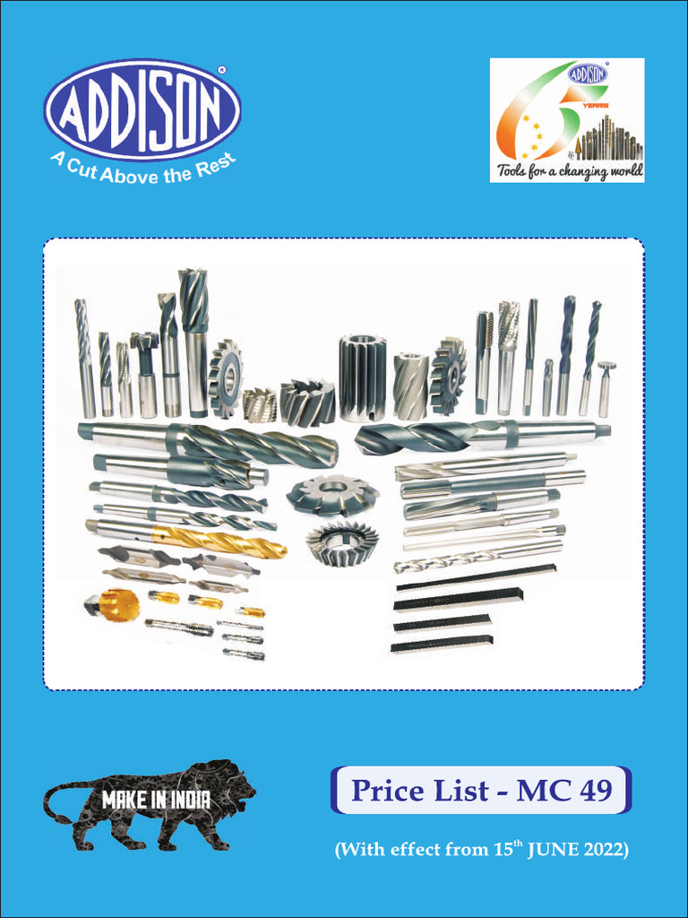 Addison Cutting-Tools Price-list 15.06.2022 | PDF | Drill | Industrial ...
