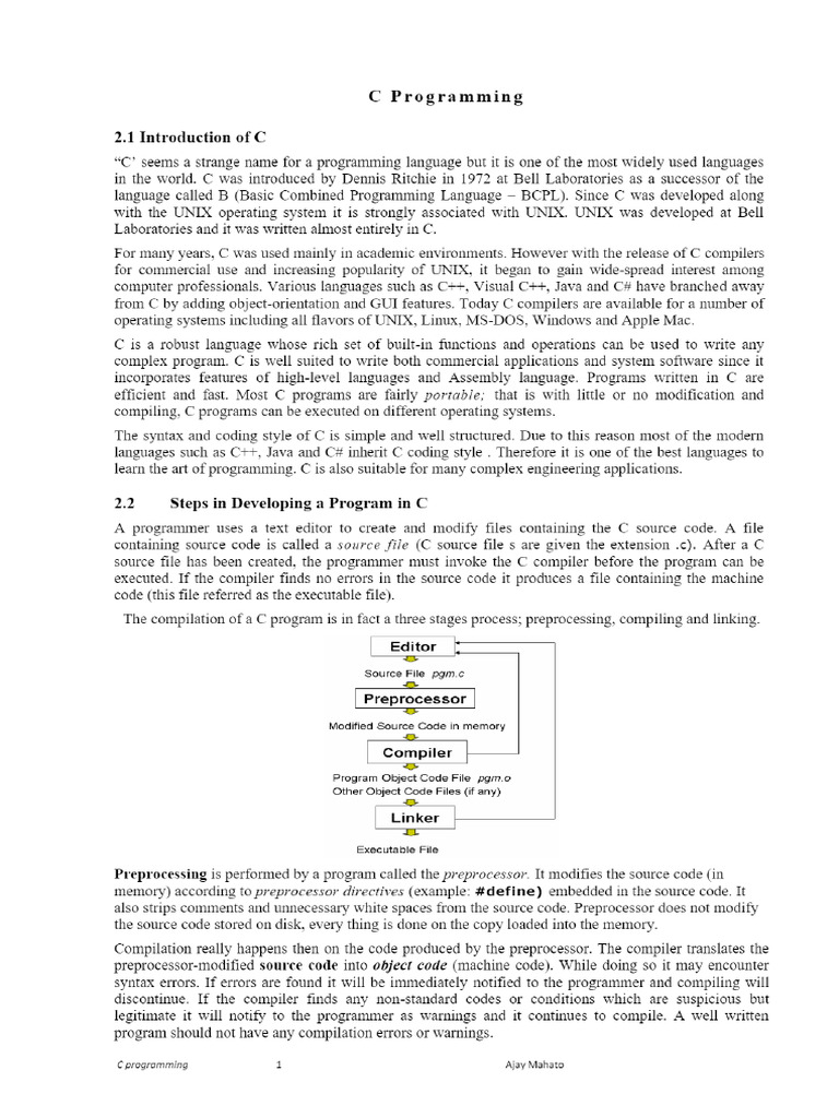C Programming Note | PDF