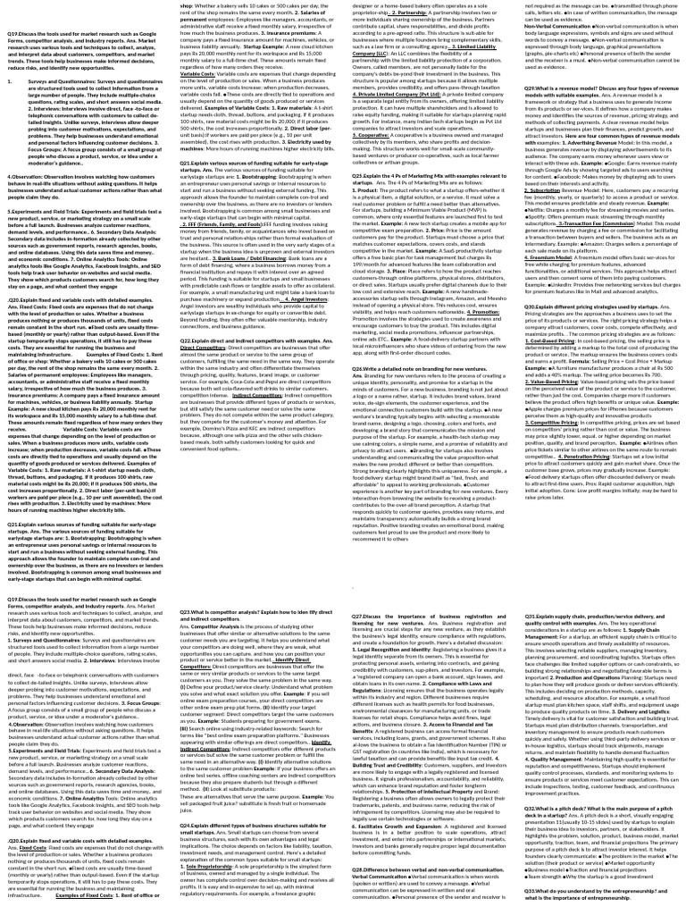 Ed Q | PDF | Entrepreneurship | Startup Company