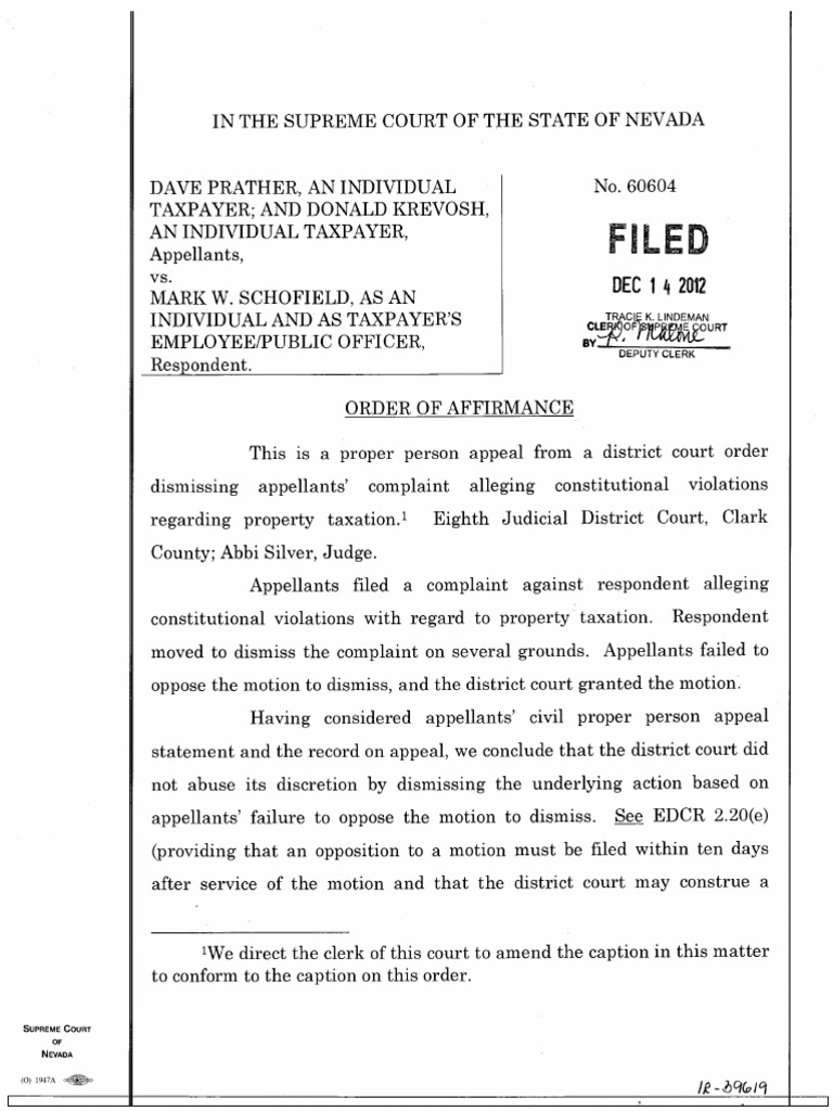 Filed: Order of Affirmance | PDF | Appeal | Complaint