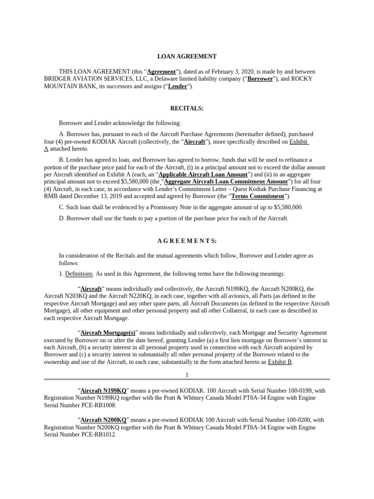 Loan Agreement | PDF | Loans | Security Interest