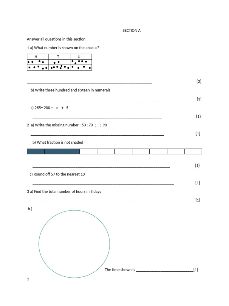 Grade 3 Second Term Exams | PDF