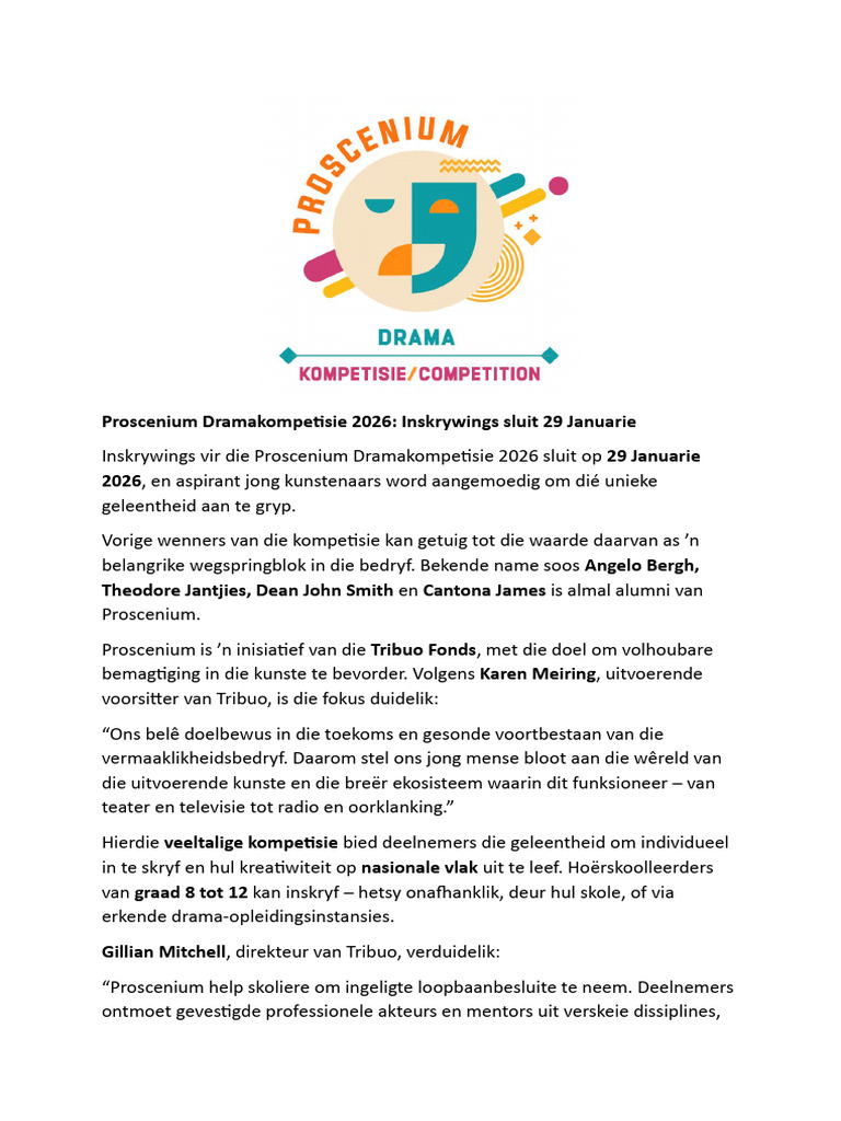Proscenium 2026 Mediavrystelling | PDF