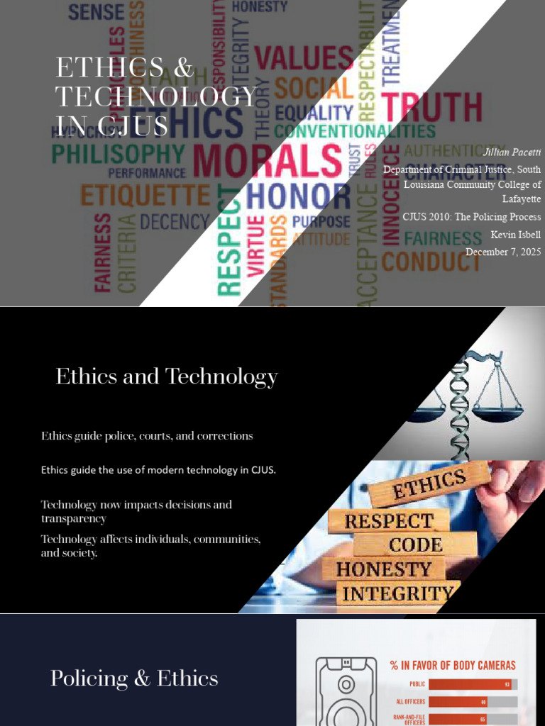 Ethics & Technology in CJUS | PDF