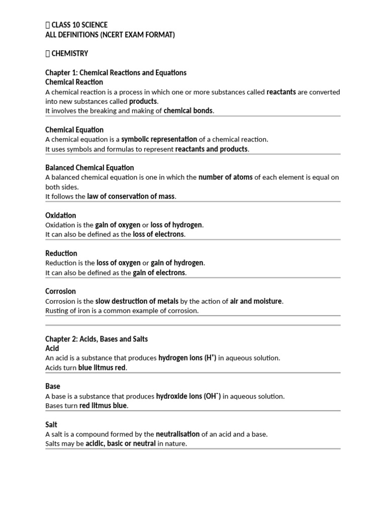 ALL Science Defination | PDF | Chemistry | Acid