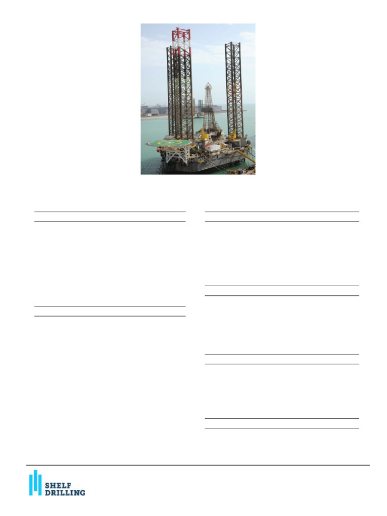 Shelf Drilling Key Hawaii Spec Sheet Jul 2019 | PDF | Horsepower | Pump