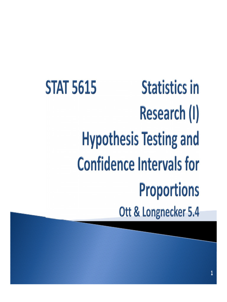 7d_One-Sample Hypothesis Testing for Proportions | PDF | Hypothesis ...