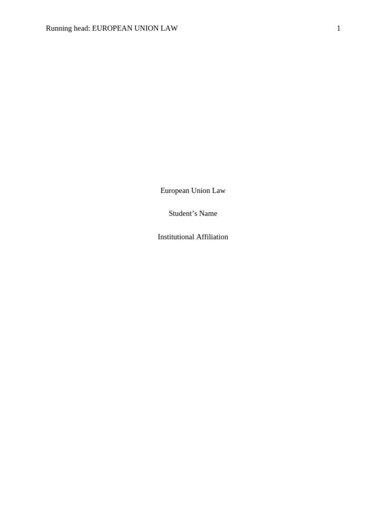 European Union Law | PDF | Justice | Crime & Violence