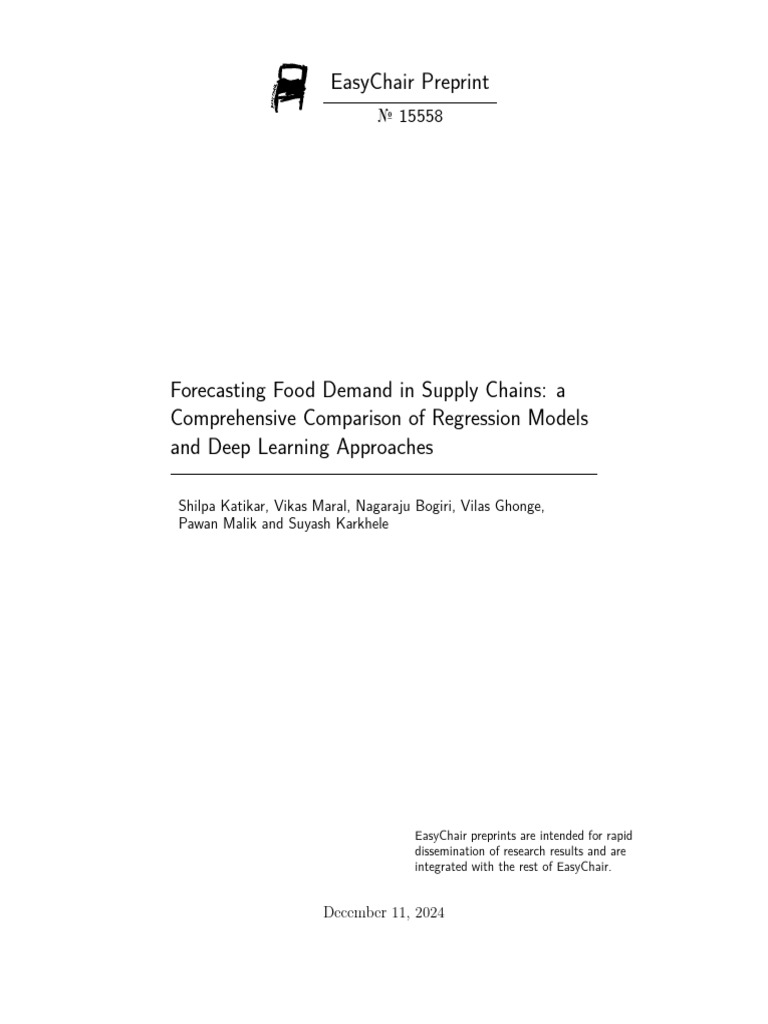 EasyChair Preprint 15558 | PDF | Forecasting | Errors And Residuals