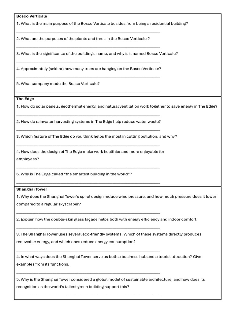 8d - Questions | PDF | Green Building | Sustainability