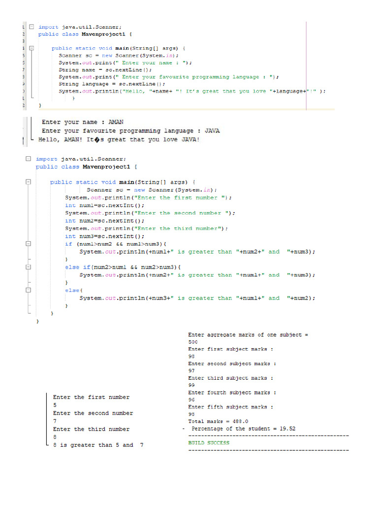 Javapractical Output | PDF