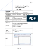 Kolej Kemahiran Tinggi MARA Pasir Mas, Kelantan.: Job Sheet