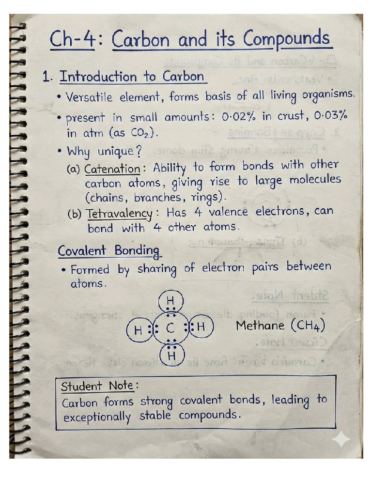 Carbon and It's Compounds | PDF