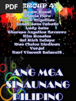 Ang Mga Sinaunang Pilipino