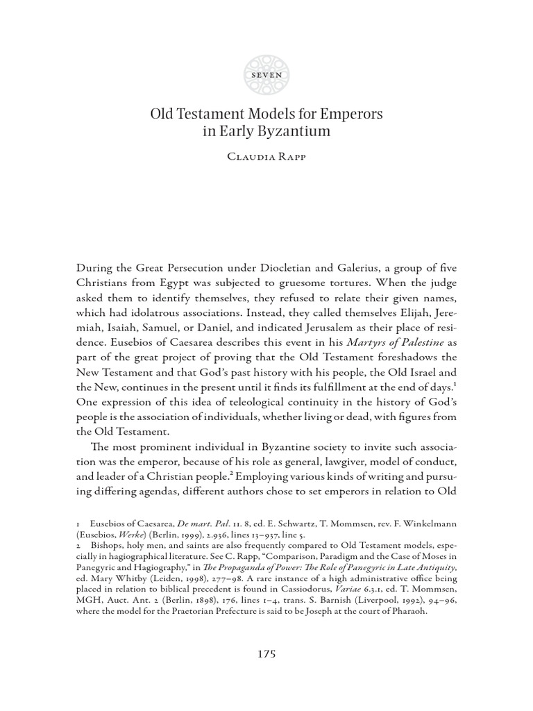 Rapp, Old Testament Models | PDF | Constantine The Great | Council Of ...
