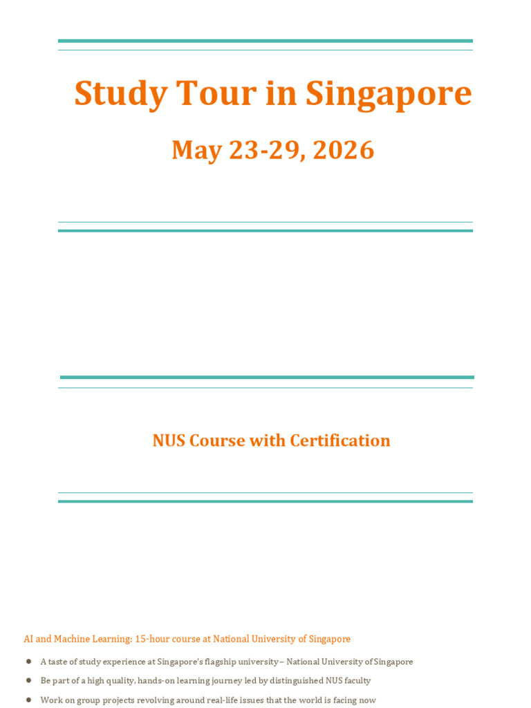 Singapore NUS Study Program | PDF | Artificial Intelligence ...