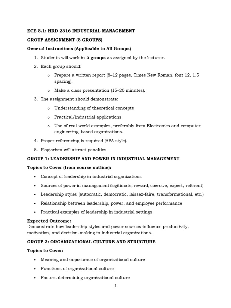 HRD 2316 Group Assignment | PDF | Leadership | Sustainability