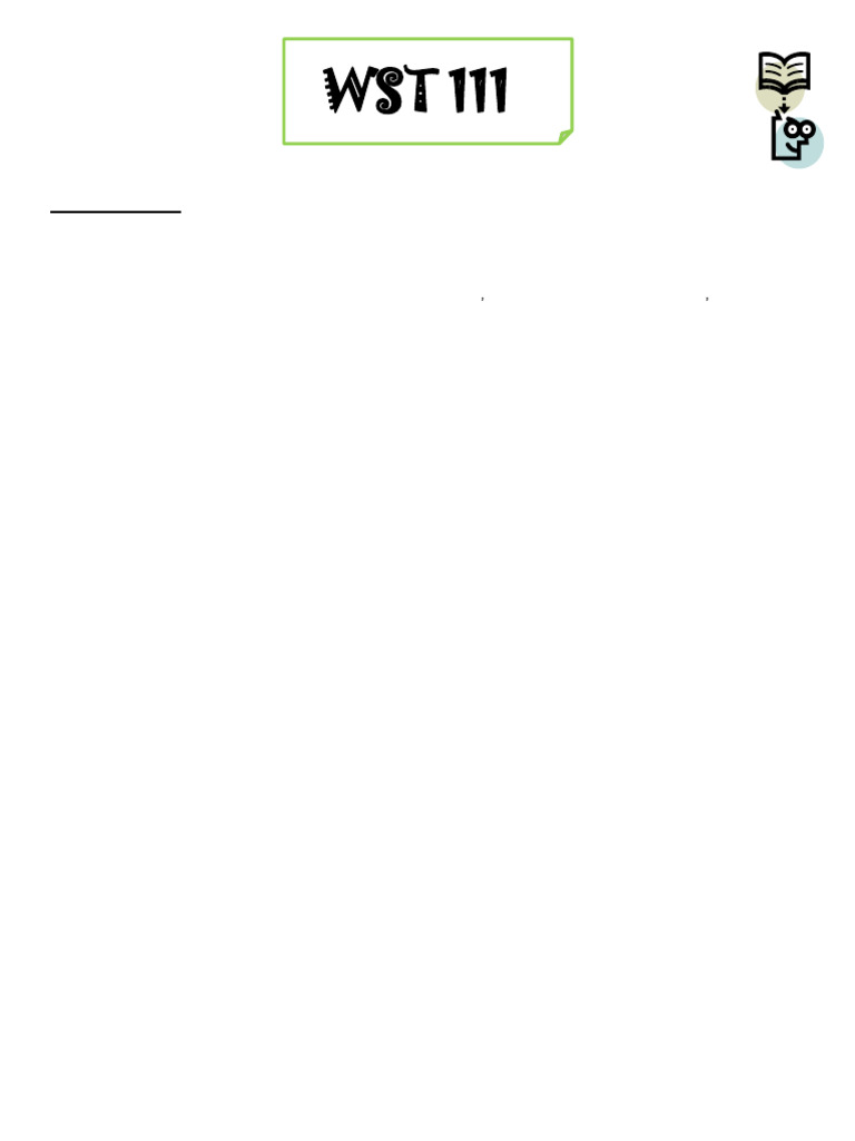 WST 111 Practical 3 | PDF