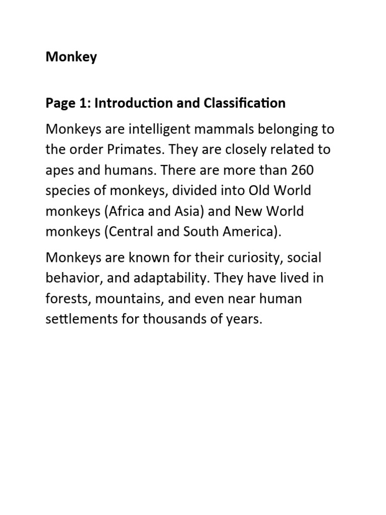 Monkey | PDF
