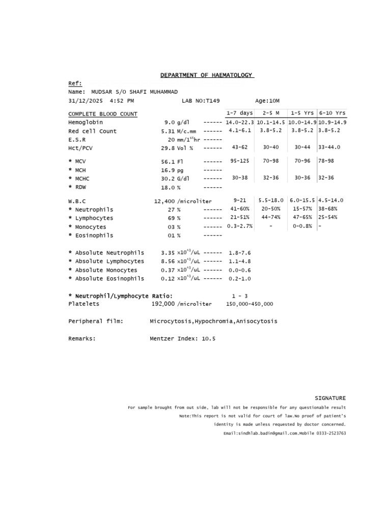 T149 MUDSAR P1 | PDF | Medical Tests | Clinical Pathology