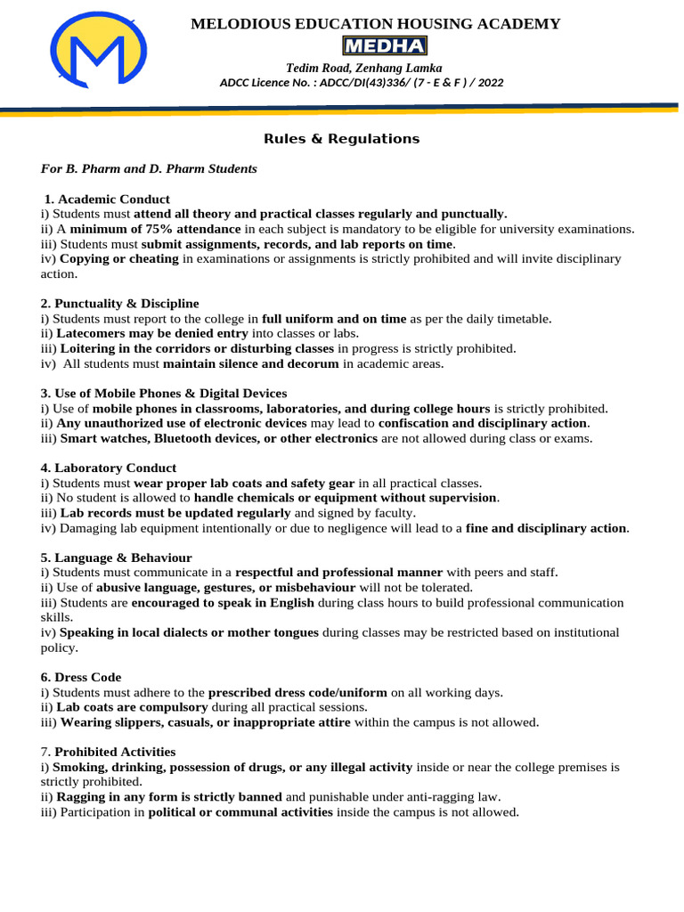 Rules and Regulation | PDF