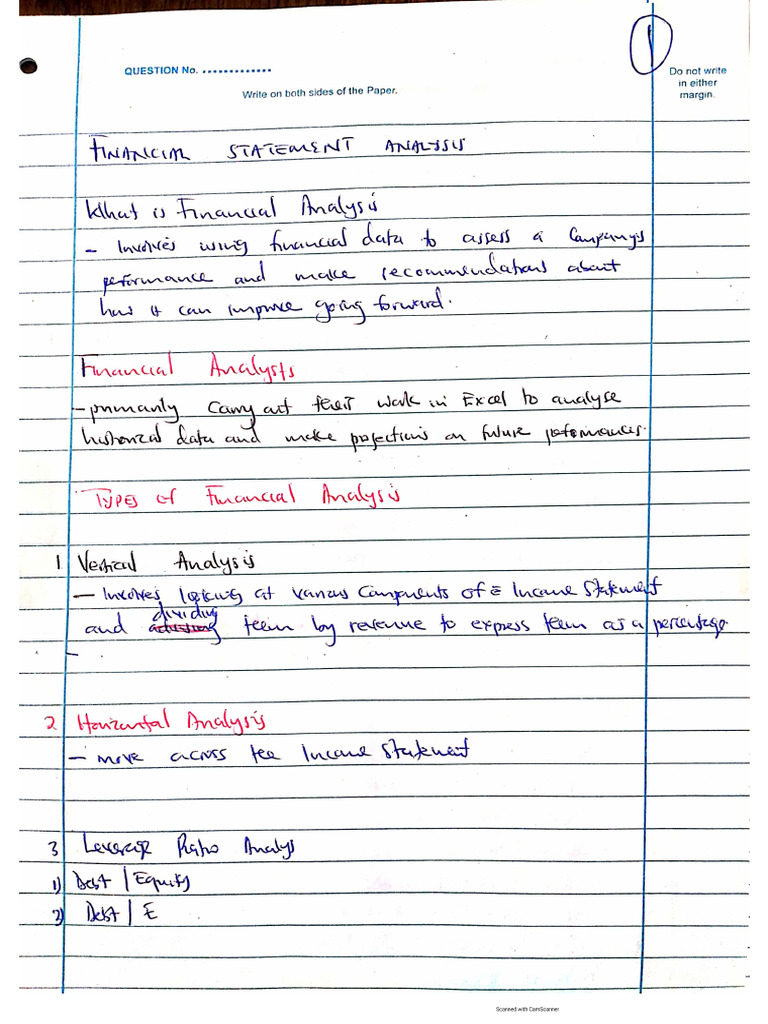Financial RATIOS Notes | PDF