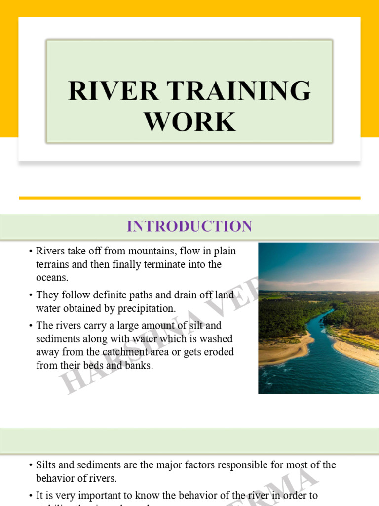 07 River Training Work Harshna Verma | PDF | Levee | River