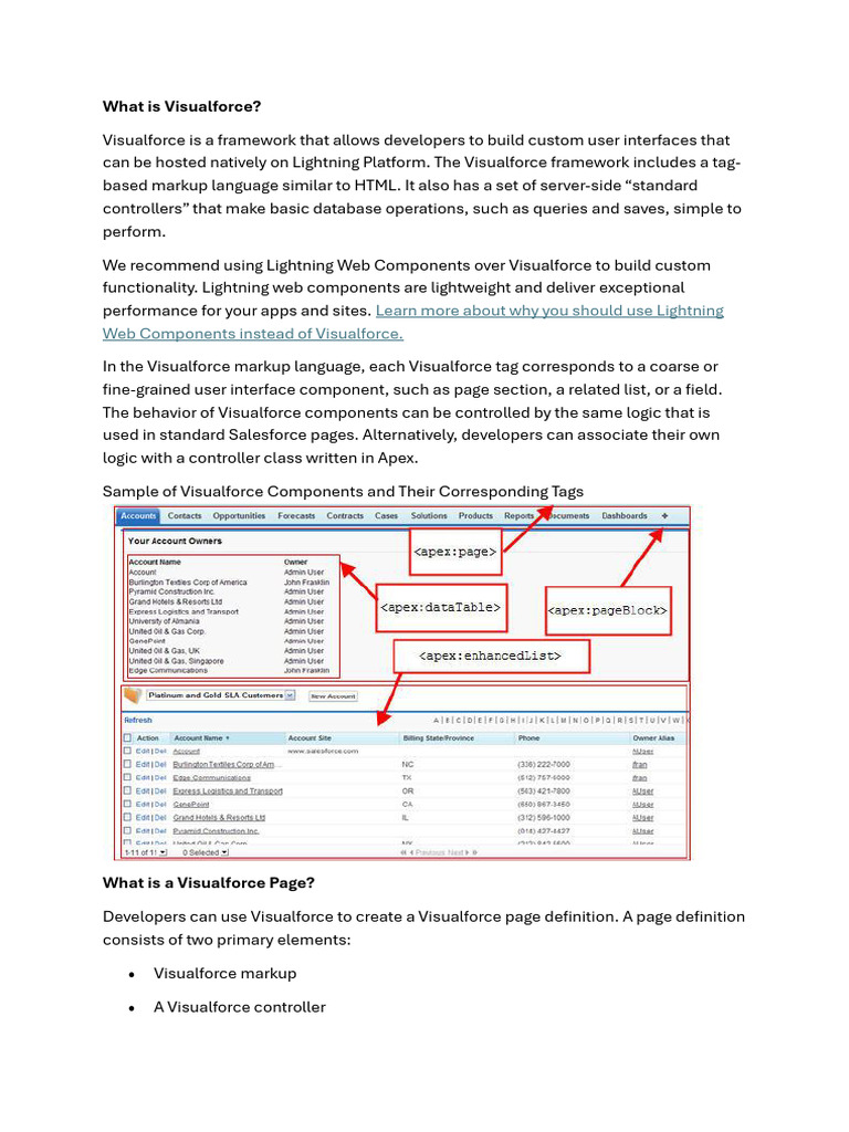LRT VF Page Traning PDF for Salesforce Developer | PDF | World Wide Web ...