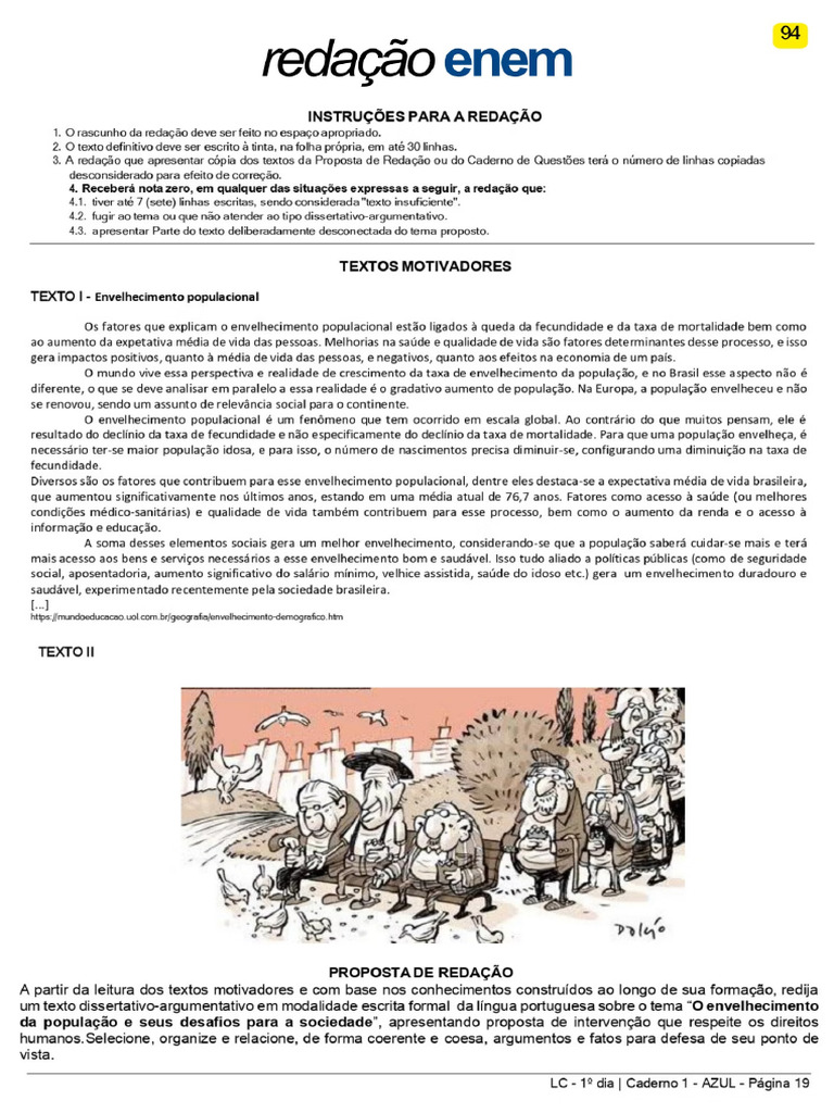3EM- O Envelhecimento Da População e Seus Desafios Para a Sociedade | PDF