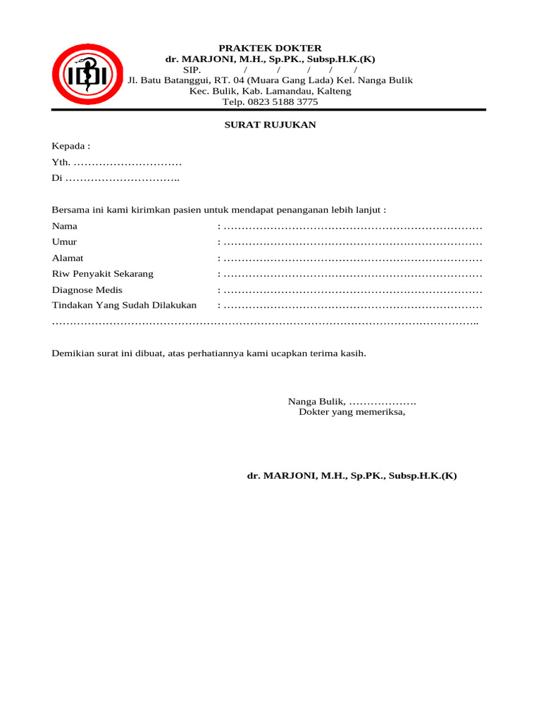 Surat Rujukan | PDF