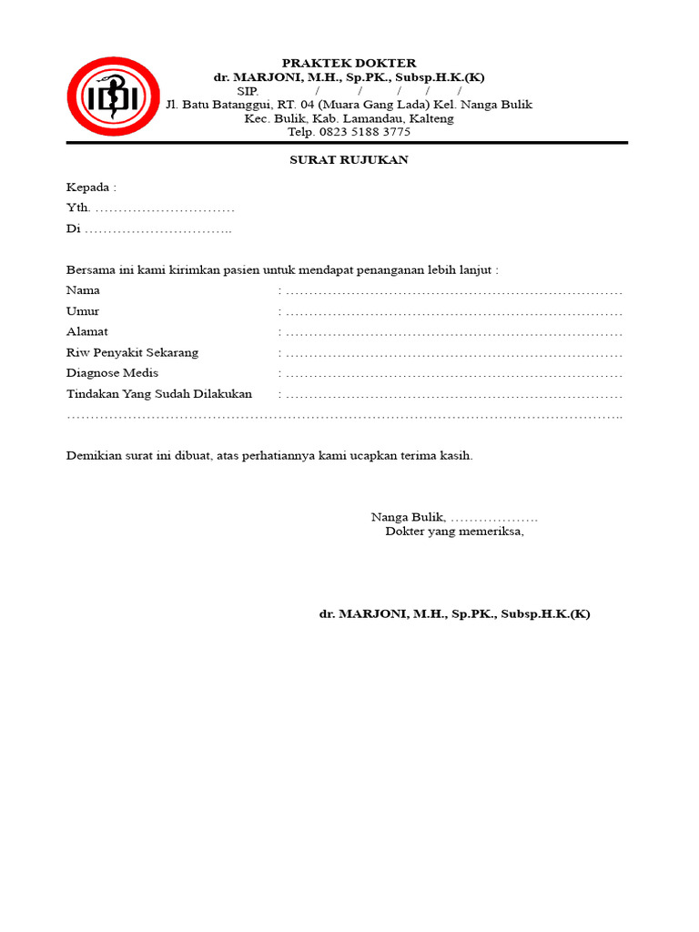 Surat Rujukan | PDF