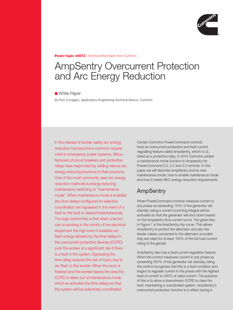 (AmpSentry Overcurrent Protection) | PDF | Electric Arc | Electrical ...