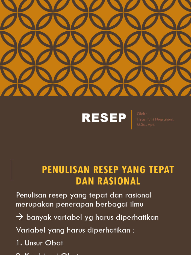 Resep Dan Apograph | PDF