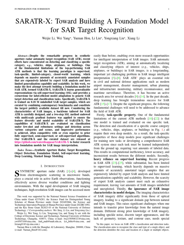 SARATR-X Toward Building a Foundation Model | PDF | Image Segmentation ...