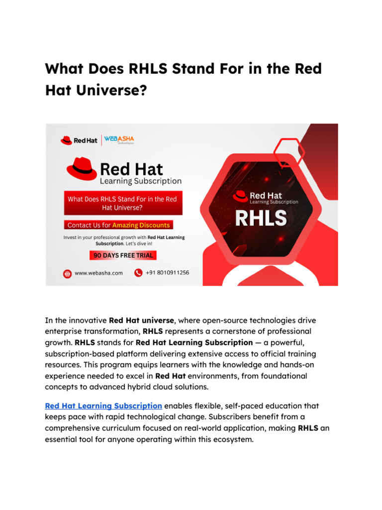 Red Hat Learning Subscription | PDF | Learning | Simulation