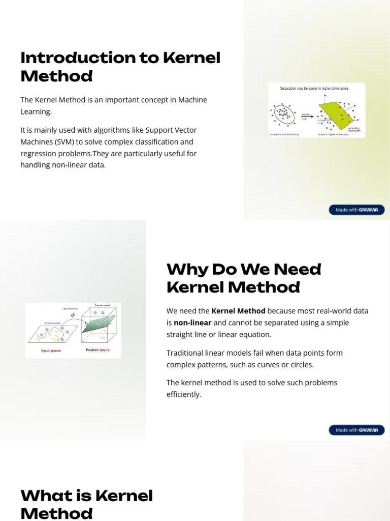 Introduction To Kernel Method | PDF | Nonlinear System | Computational ...