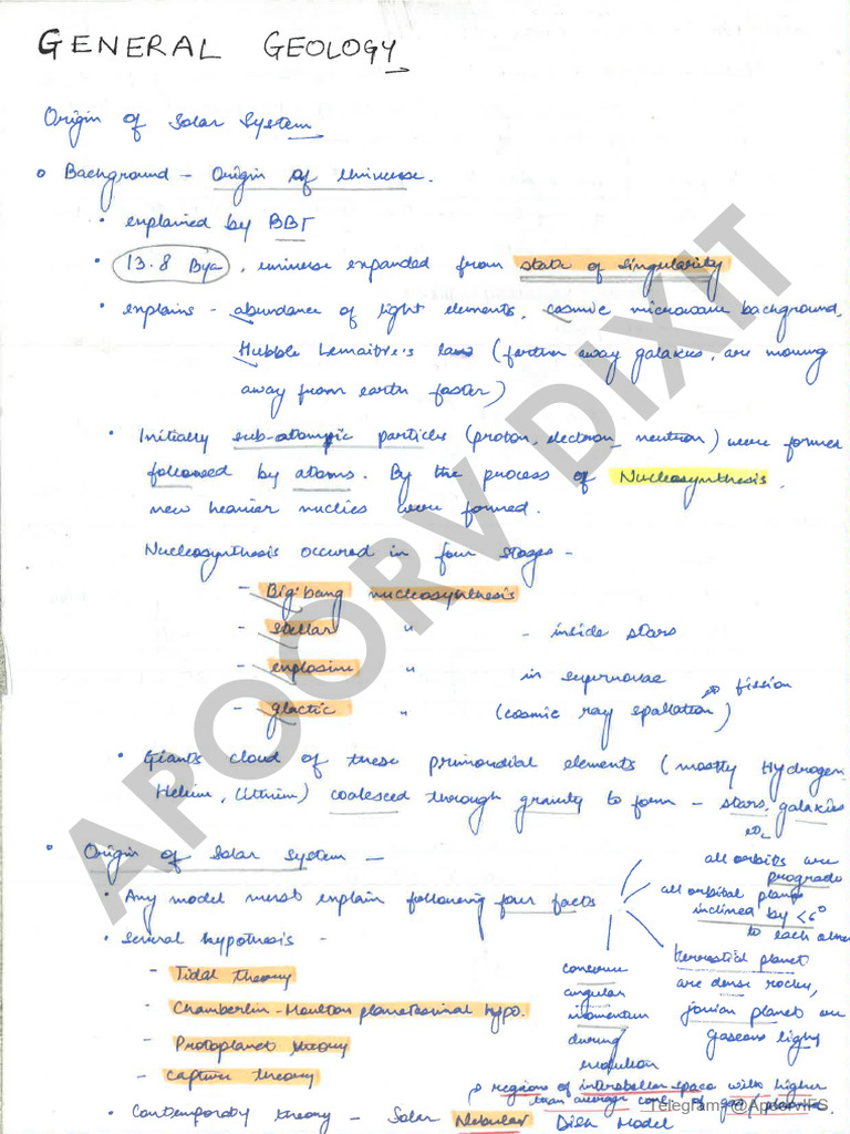 Geology Notes - 1 | PDF