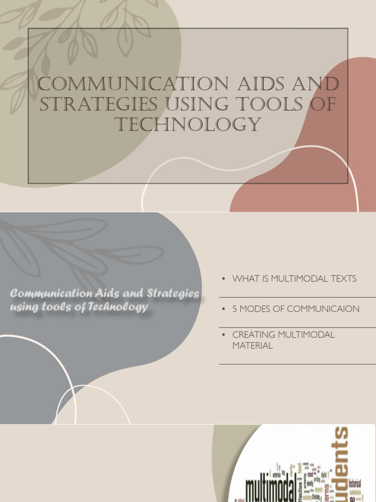 Communication Aids and Strategies Using Tools-Of Technology GROUP 2 (1 ...
