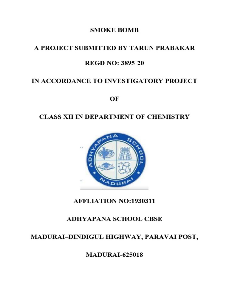 485075499-SMOKE-BOMB | PDF | Combustion | Chemical Substances