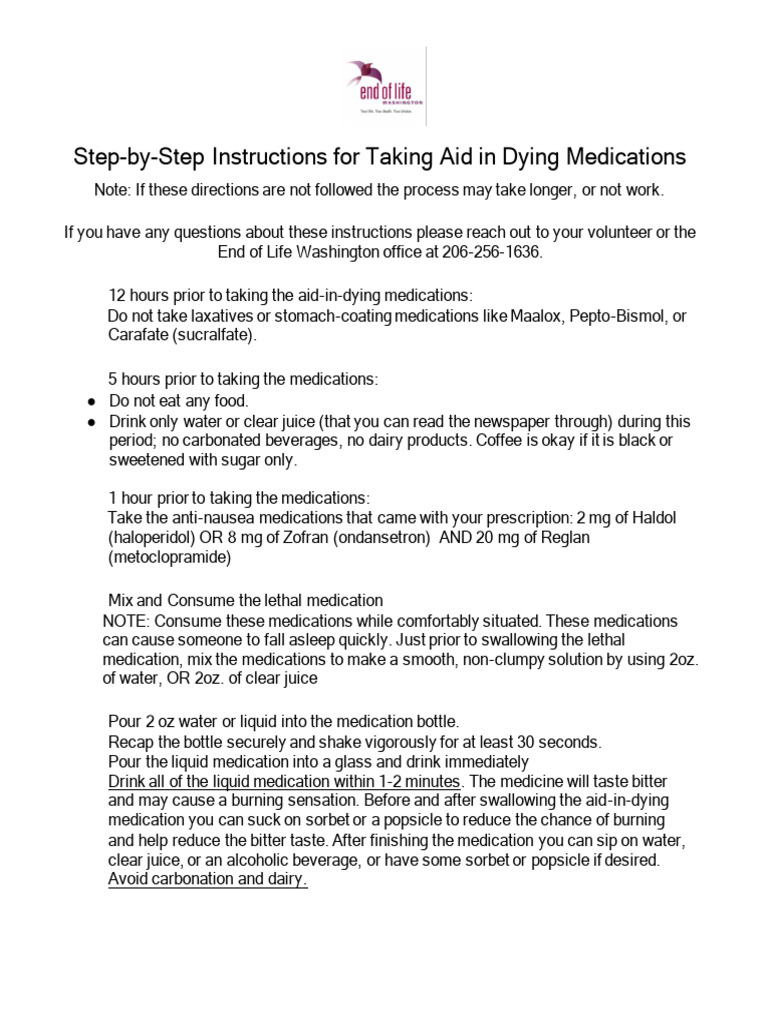 Step by Step Death With Dignity | PDF | Syringe