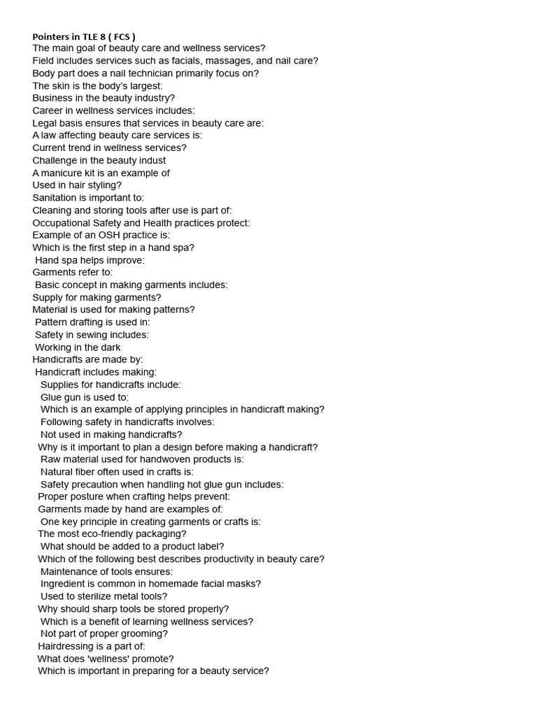 Pointers in FCS TLE 8 | PDF