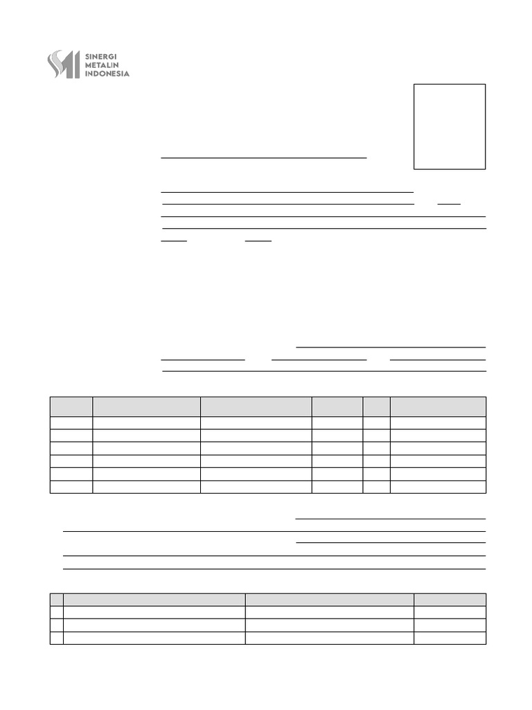 Form Calon Karyawan SMI | PDF