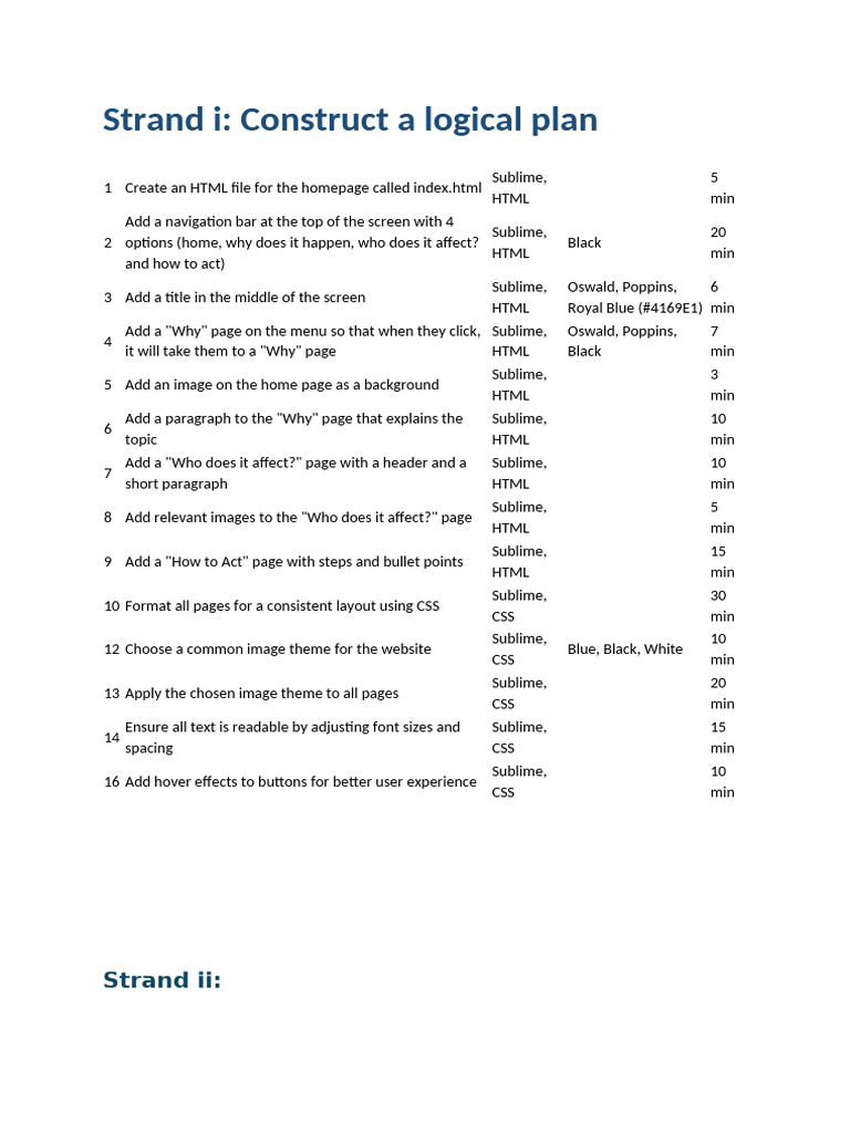 Design Unit 2 Criterion C | PDF | Html | Software