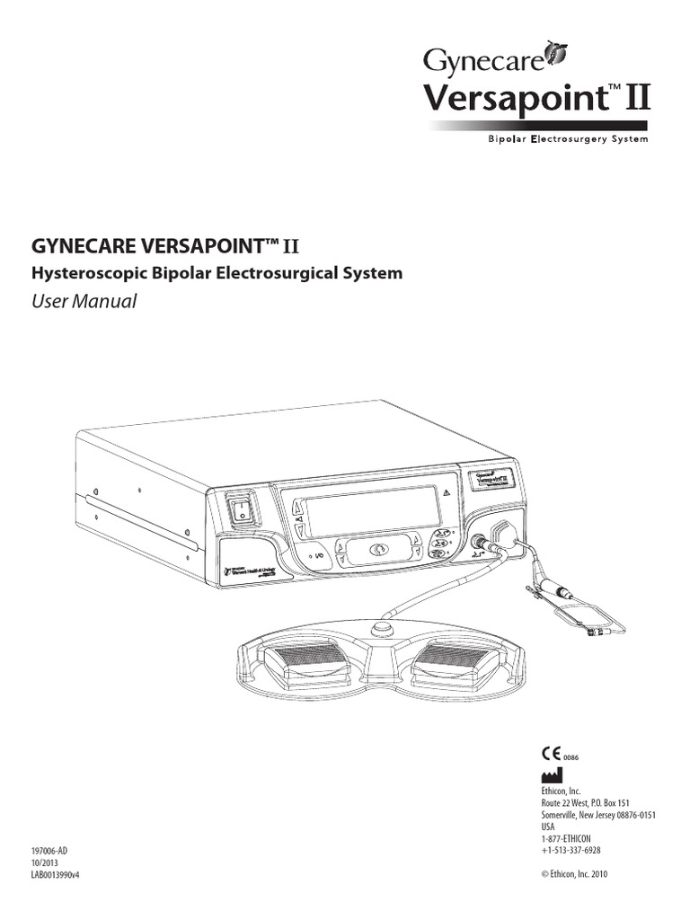 IFU Gynecare Versapoint | PDF | Mains Electricity | Electricity