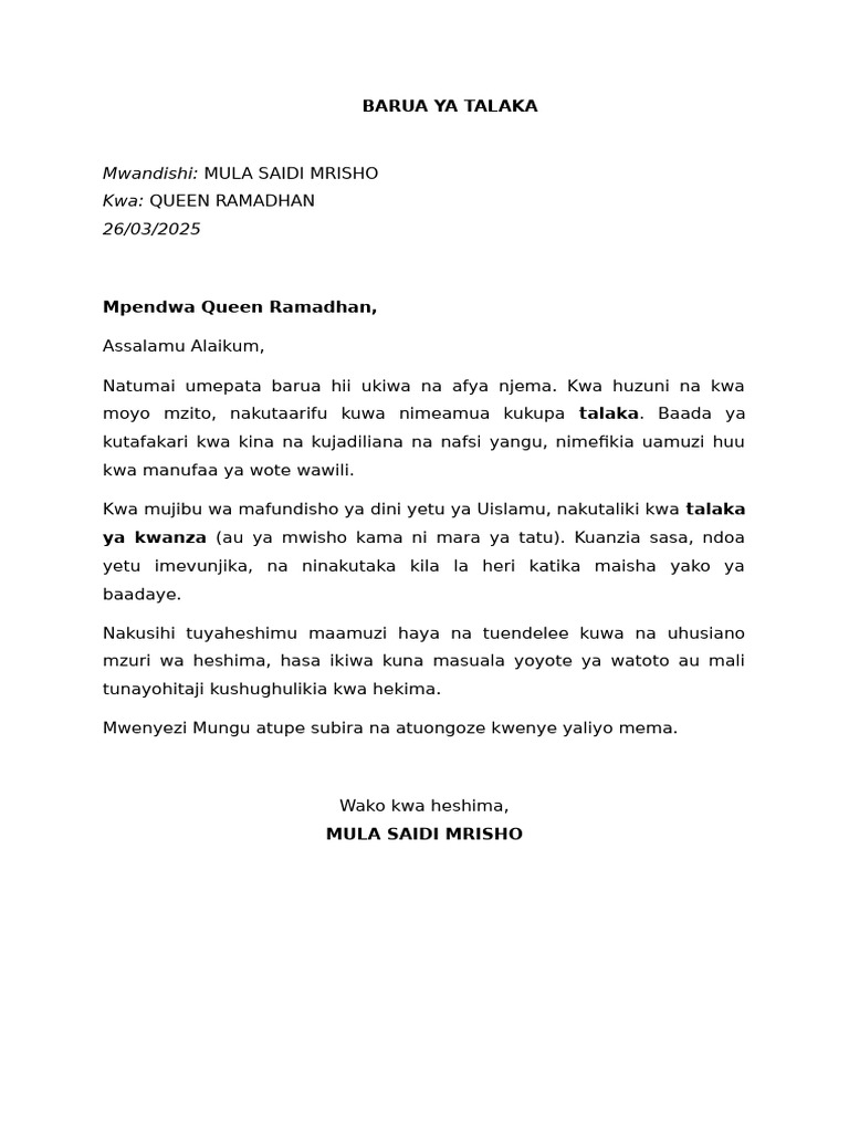 Barua Talaka | PDF